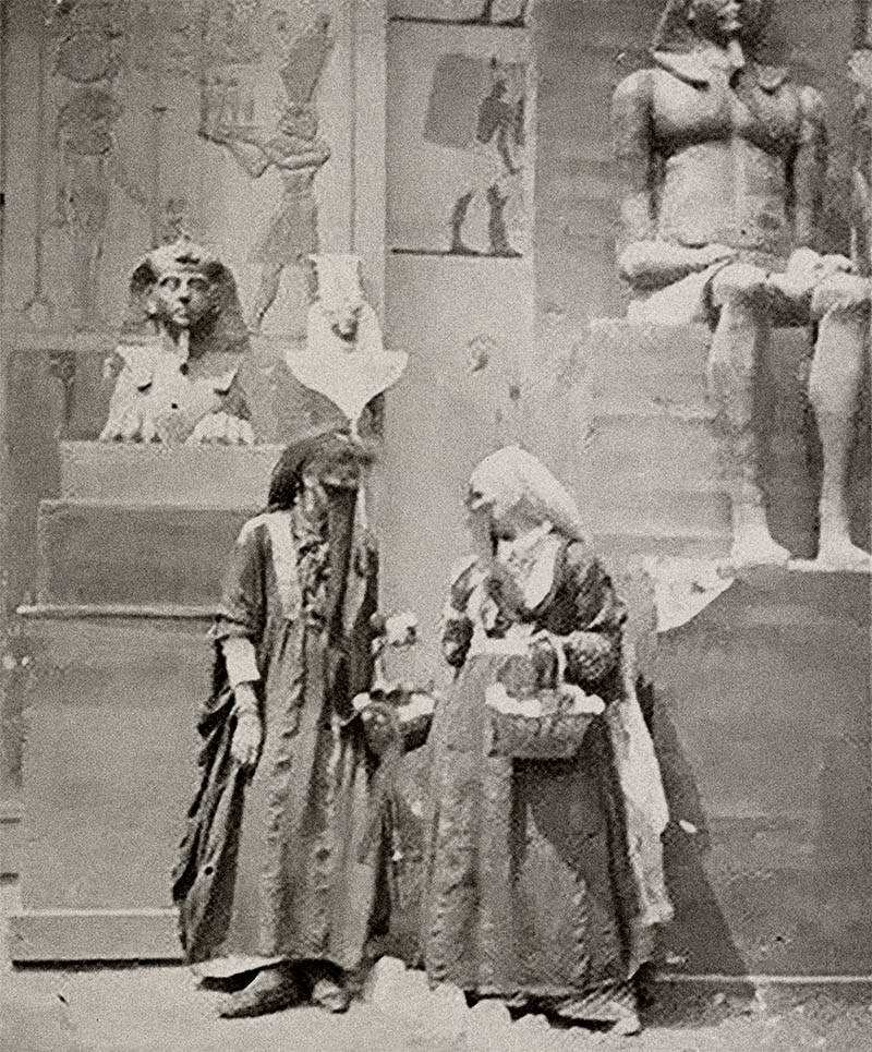 Egyptian flower girls in Streets of Cairo, Midway Plaisance