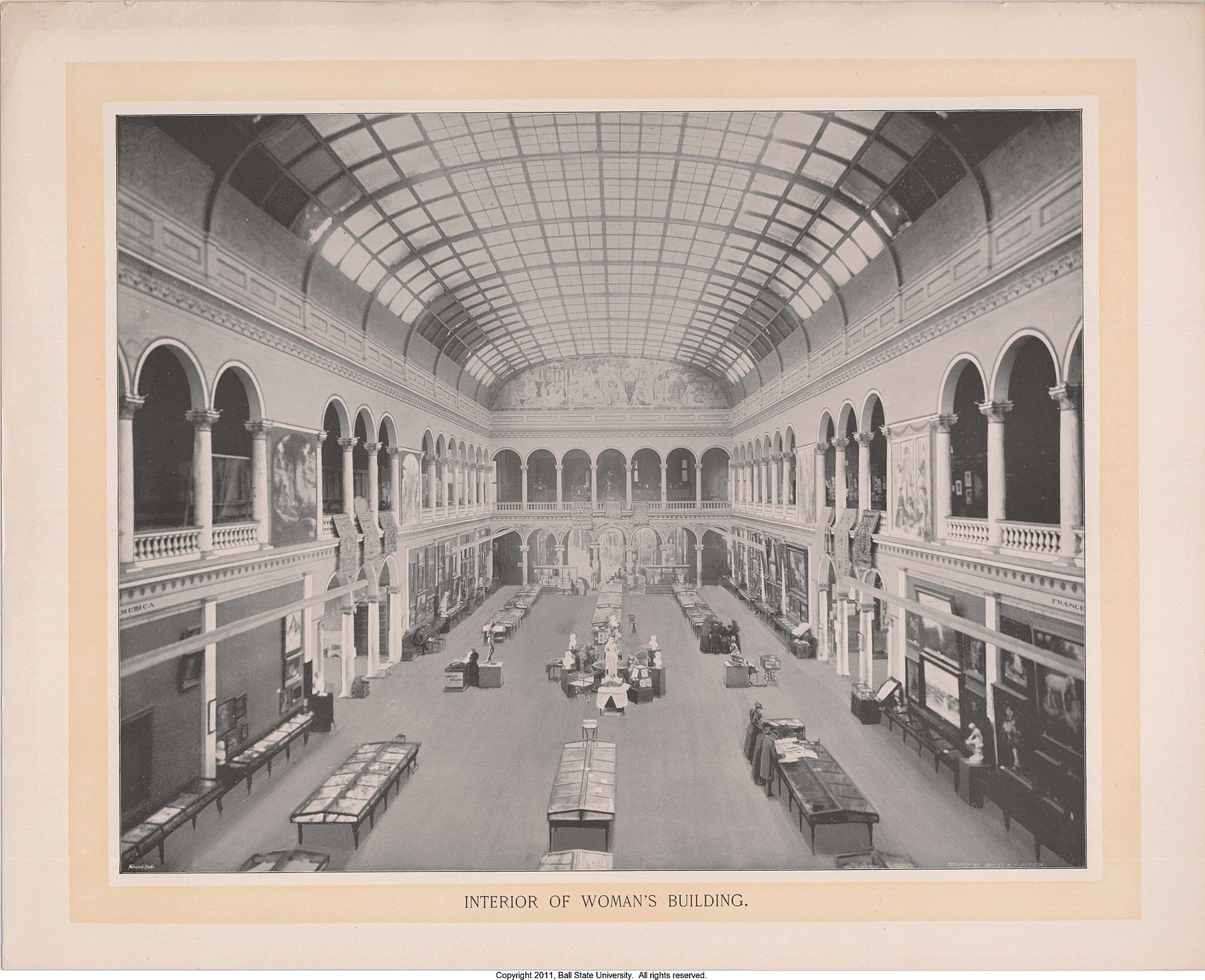 Woman's Building interior, Sophia Hayden