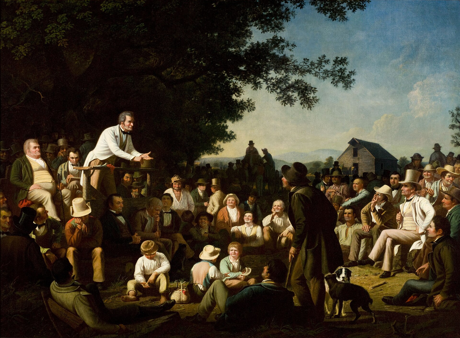 George Caleb Bingham, Stump Speaking, 1853-54. Saint Louis Art Museum.
